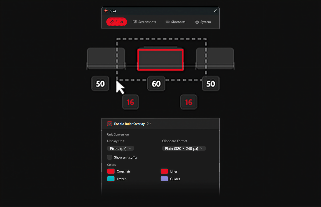 Screen Ruler Screenshots SIVA App